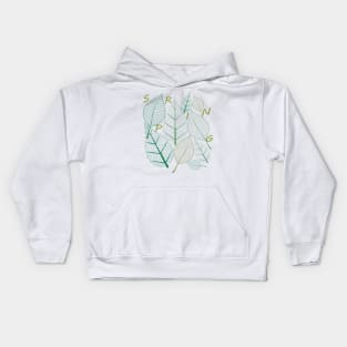 Spring Leaves at Daylight Kids Hoodie